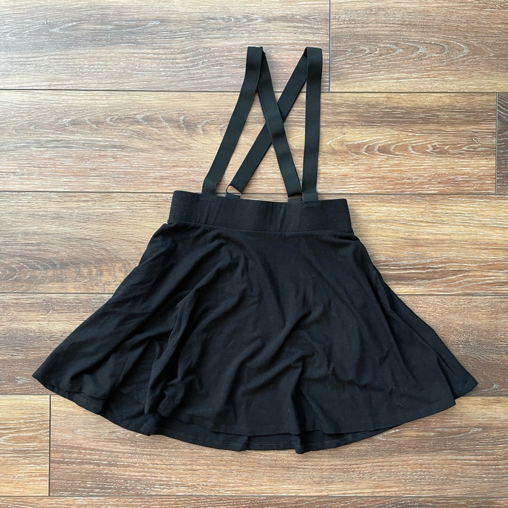 Womens Hot Topic Black Suspender Skirt Size Small